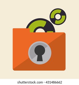 Data Security design. Protect icon. Data center illustration , vector