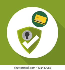Data Security design. Protect icon. Data center illustration , vector