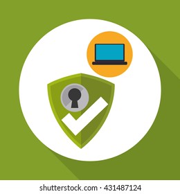 Data Security design. Protect icon. Data center illustration , vector