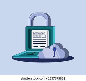 data security files icon vector illustration design