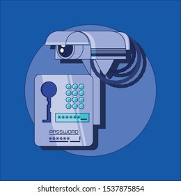 data security files icon vector illustration design