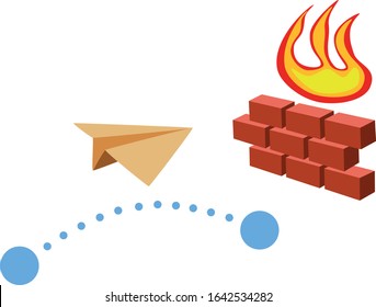 IT data security firewall network concept