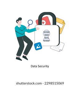 Data Security Flat Style Design Vector illustration. Stock illustration 