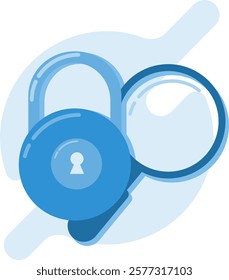 data security, flat style vector data security illustration 