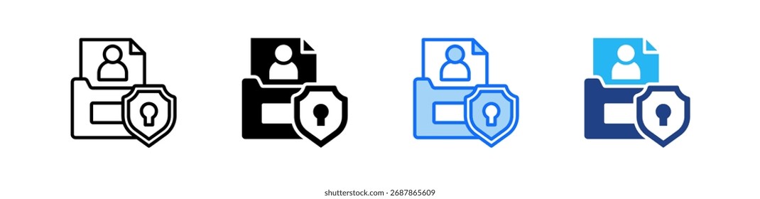 Data Security Icon Set Multiple Style Collection