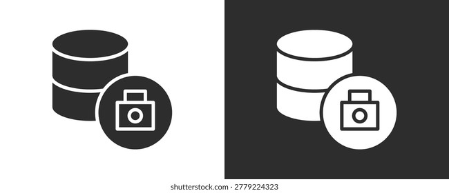 Data Security Icon Set Vector Collection Isolated In Black And White