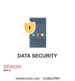 Data security icon vector flat design style