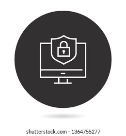 Data security icon. Vector illustration isolated. Simple pictogram for graphic and web design.