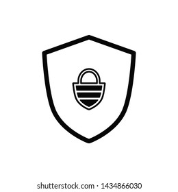 Data security icon. Vector illustration isolated. Simple for graphic and web design.