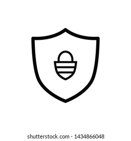 Data security icon. Vector illustration isolated. Simple for graphic and web design.