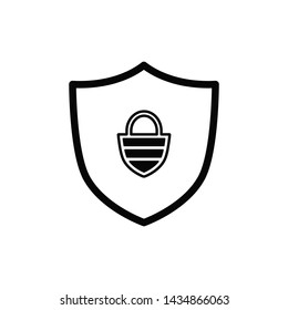 Data security icon. Vector illustration isolated. Simple for graphic and web design.