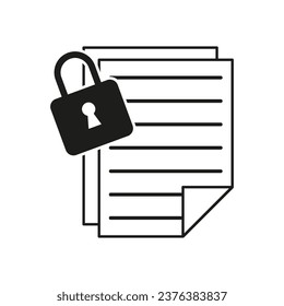 Data security icon. Vector illustration. EPS 10.