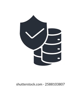 data security icon. vector.Editable stroke.linear style sign for use web design,logo.Symbol illustration.