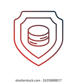 data security icon with white background vector stock illustration