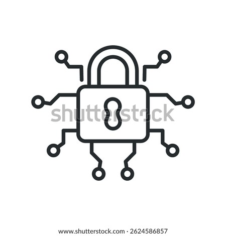 data security icons isolated on White Background. Flat style design