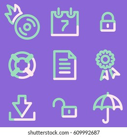 Set für die Datensicherheit, Zeichen für Infografiken, Web, Präsentation