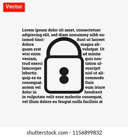 Data security icon,The most important part for the data business.The key lock system vector.