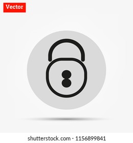 Data security icon,The most important part for the data business.The key lock system vector.