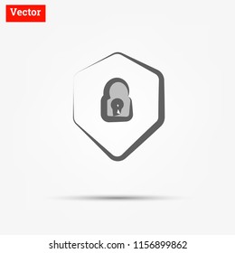 Data security icon,The most important part for the data business.The key lock system vector.