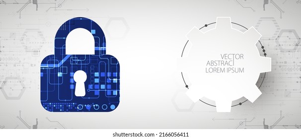 Data security Illustrates cyber data or information privacy idea. Color abstract  internet technology.