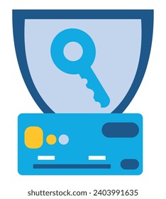 data security illustration of credits cards vector isolated
