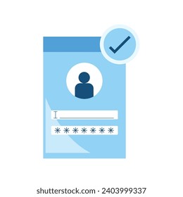 data security illustration of a web user vector isolated