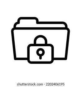 data security line icon illustration vector graphic