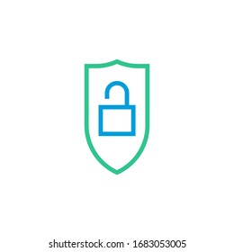 Data security logo template vector icon design