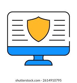 data security operating system line icon vector. data security operating system sign. isolated symbol illustration