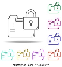 data security outline icon. Elements of Banking & Finance in multi color style icons. Simple icon for websites, web design, mobile app, info graphics