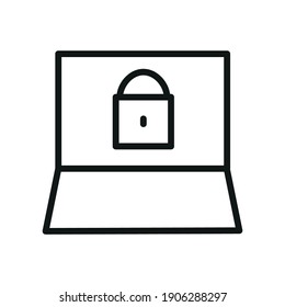 Data Security Outline Vector Icon Related Protect Personal Information