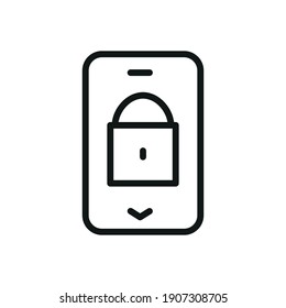 Data Security Outline Vector Icon Related Protect Personal Information