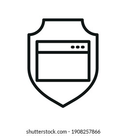 Data Security Outline Vector Icon Related Protect Personal Information