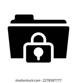 data security solid icon illustration vector graphic