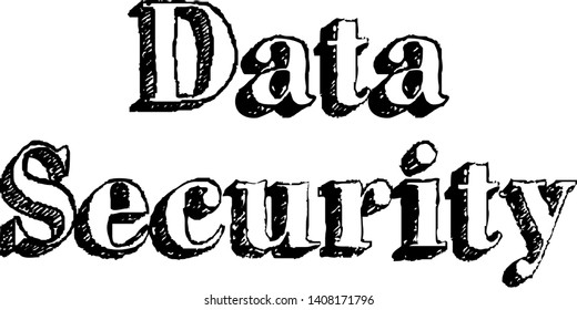 DATA SECURITY stamp on white isolated
