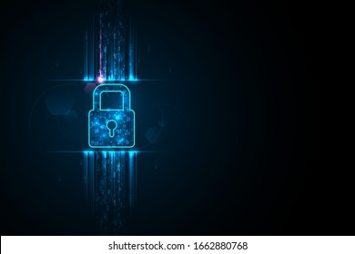 data security system concept illustration lock symbol encrypt