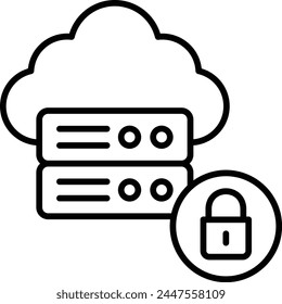 Data Security vector icon. Can be used for printing, mobile and web applications.