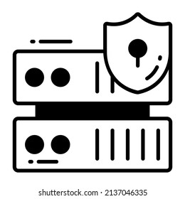 data security vector icon. Illustration for graphic and web design.