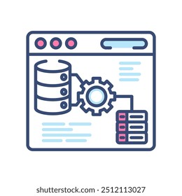 Data Sequence Setting Fill Color Icon, Vector illustration