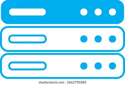 Icono de servidor de datos para tecnología de la información