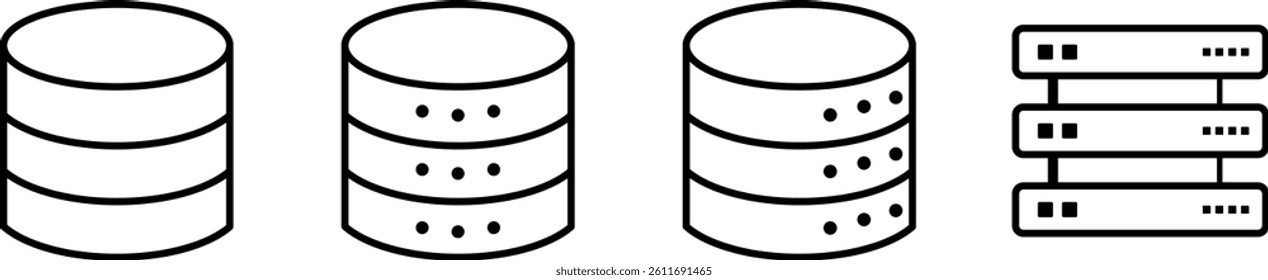 data server icon set. Data server. neural dataset concept. data base connection icon sign. Data Management