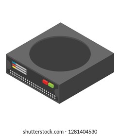 Data server, isometric vector icon