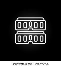 data server neon icon. Elements of computer hardware set. Simple icon for websites, web design, mobile app, info graphics