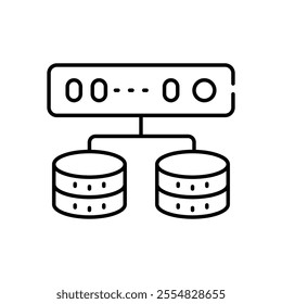 Data Server Network vector icon stock illustration