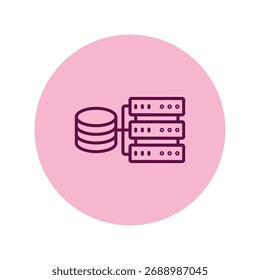 Pentaglow de servidor de dados, vetor, pixel perfect, arquivo ilustrador 