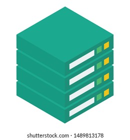 Data server rack vector design 