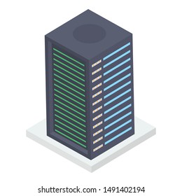 Data server rack vector design 