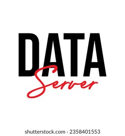 texto del servidor de datos en fondo blanco.