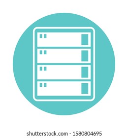 Data Server Tower Isolated Icon Vector Stock Vector (Royalty Free ...