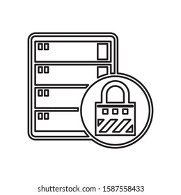 data server tower isolated icon vector illustration design
